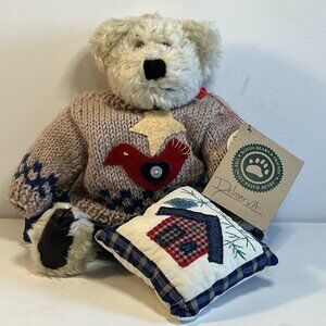 Boyd's Bears Delmarva Crackenpot 91002 Jointed 10" 1997 Birdhouse Pillow Teddy